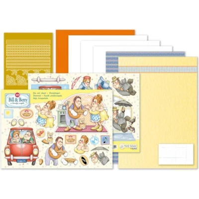Afbeelding van MRJ Set Bill &amp; Betty A5 for 3 complete cards