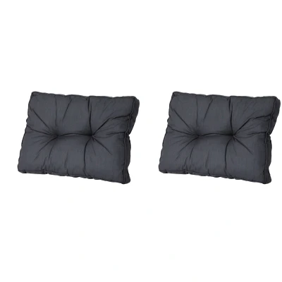 Afbeelding van Madison Florance Rugkussen Basic black Ca. 43x60 cm Set van 2