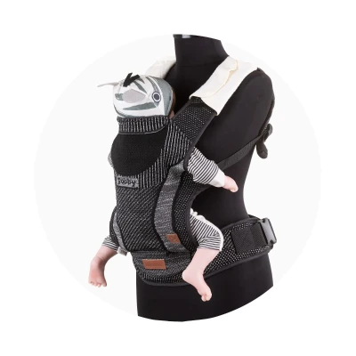 Afbeelding van Chipolino Bobby Ergonomische Draagzak met Capuchon Fly Ebony