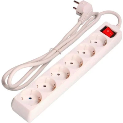 Afbeelding van Stopcontactenstrip 6 Tomas met Interruptor EDM Schuko (5 m)