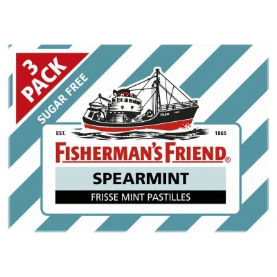Afbeelding van Fishermansfriend Spearmint suikervrij 25 gram 3 stuks