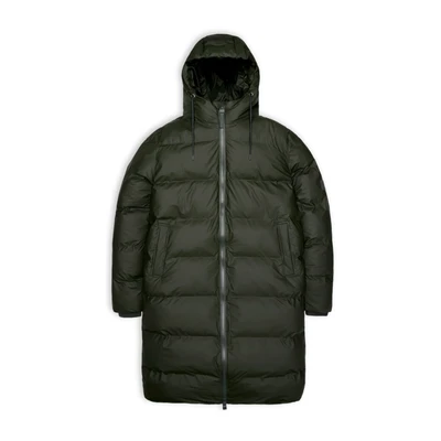 Afbeelding van Jas Rains Unisex Alta Long Puffer Jacket W3T4 Green XS