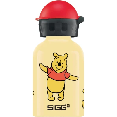 Afbeelding van SIGG Aluminium drinkfles voor kinderen, KBT Winnie Balloon, lekvrij, vederlicht, BPA vrij, klimaatneutraal gecertificeerd, geel, 0,3 l