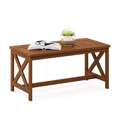 Afbeelding van Furinno Tioman salontafel, hardhout, teakolie X Leg naturel