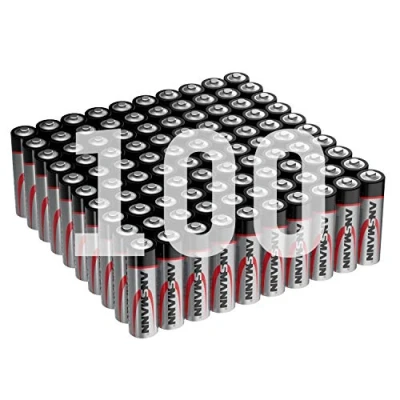 Afbeelding van Ansmann Batterijen AA 100 stuks Alkaline Micro Batterij ideaal voor feeënlampjes, LED zaklamp, speelgoed, afstandsbediening, weerstation, radio, nachtlampje, klok Mignon