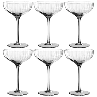 Afbeelding van Champagneglas Leonardo Poesia Grijs 260ml (Set van 6)
