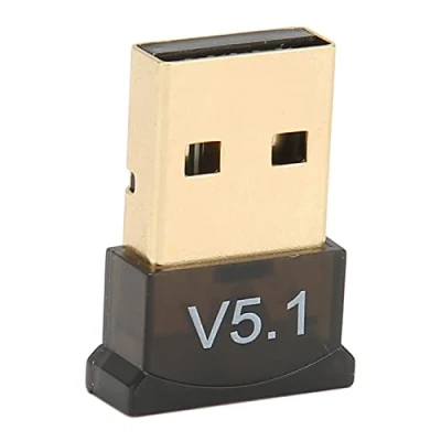 Afbeelding van Draadloze USB BT adapter V5.1, Draagbare ABS Zwarte Drive Free Bluetooth voor Thuisgebruik