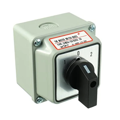 Afbeelding van SIGANDG Universele draaischakelaar SZW26 20/D202.2D met hoofdschakelaar Outdoor Box LW28 20/4, 660 V, 20 A, ON OFF 3 posities, 2 fasen, 8 klemmen