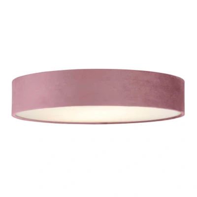 Afbeelding van Searchlight Plafondlamp Drum Pleat 50cm velvet roze 23298 3PI