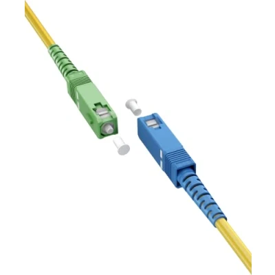 Afbeelding van Goobay Glasvezelkabel (FTTH), Singlemode (OS2) Yellow, Geel (Simplex), 1 m