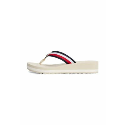 Afbeelding van Tommy Hilfiger Signature Teenslippers, Dames, Maat: 37, Muslin Polyester