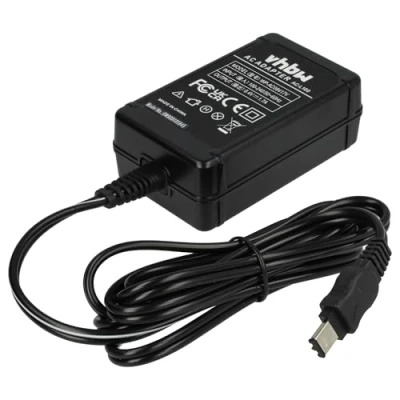 Afbeelding van vhbw 1 x voeding compatibel met Sony Handycam DCR TRV265E, TRV270E, TRV27, TRV260, TRV25E digitale camera 2 m