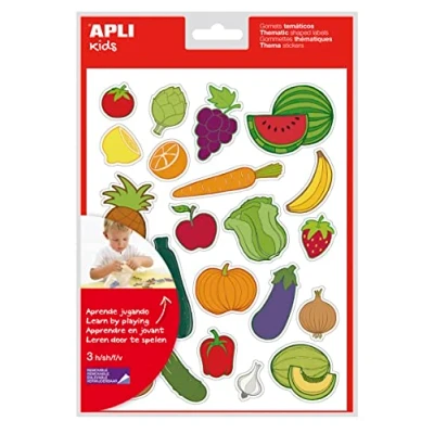 Afbeelding van Apli themastickers groenten en fruit 60 etiketten