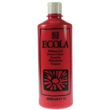 Afbeelding van Talens Ecola plakkaatverf flacon van 1000 ml, scharlaken