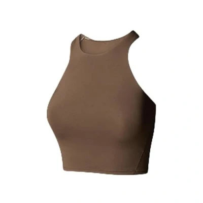 Afbeelding van The North Face Refina Longline BRA Sportbh met medium support, Dames, Maat: 44, Smokey brown