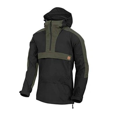 Afbeelding van Helikon Tex Heren Woodsman Anorak Jasje Zwart/Taiga Green grootte M (EU) / S (US)