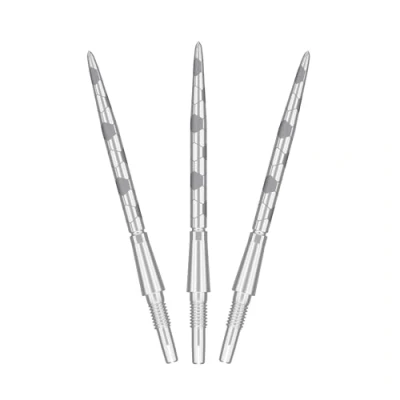 Afbeelding van TARGET Darts Swiss Point Storm Steel Dart Points, Onyx (3 Pack Set of Tips) 35MM Zilver Verwissel Punten, Reserve Tips, Professionele Accessoires
