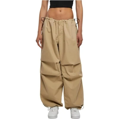 Afbeelding van Urban Classics Parachute Broek, Dames, Maat: Small, Wetsand
