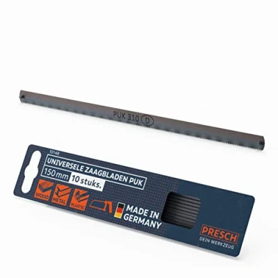 Afbeelding van Presch Universeel zaagblad PUK 150mm 10st Originele zaagbladset voor handzagen hout, metaal en kunststoffen