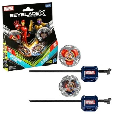 Afbeelding van Beyblade X Marvel collab, Iron Man 4 80B vs. Thanos 60B, multipackset