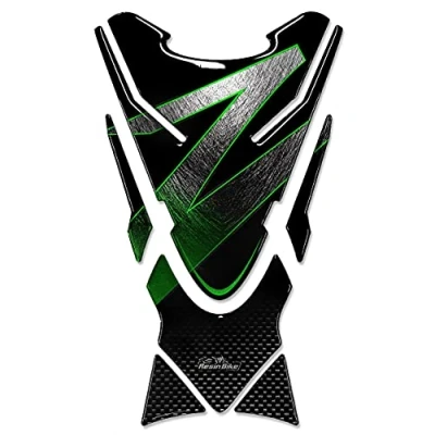 Afbeelding van Resin Bike Motorsticker Compatibel met Kawasaki Z 750 en Z1000 Groen Metaal. Tankbescherming Tegen Stoten Krassen. 3D Hars Sticker Motor Gadgets