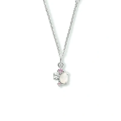 Afbeelding van Ketting Zilver Rozenkwarts En Zirkonia 1,4 mm 40 + 4 cm