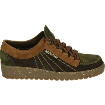 Afbeelding van Mephisto RAINBOW VELOURS Heren sneakersHeren veterschoenVrije tijdsschoenen Kleur: Bruin Maat: 40.5