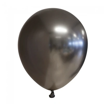 Afbeelding van Chroom grijze ballonnen 10 stuks