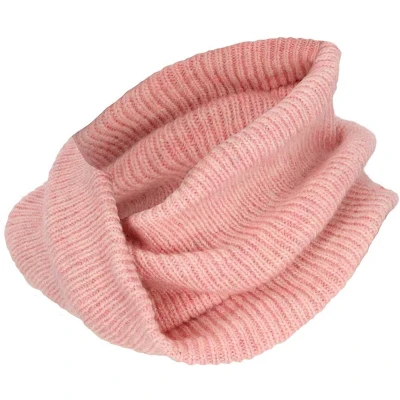 Afbeelding van Gebreide Meisjes Colsjaal Snood met Knoop Roze 2 4 jaar