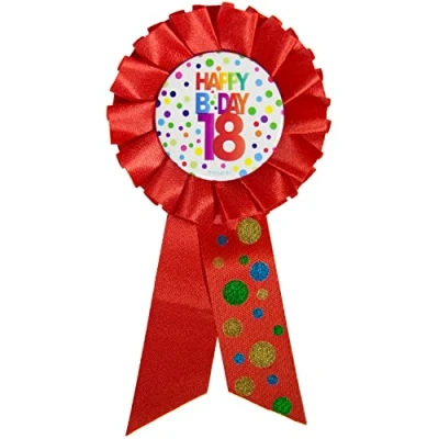 Afbeelding van Folat 18 Jaar Happy Birthday Stippen Rozet