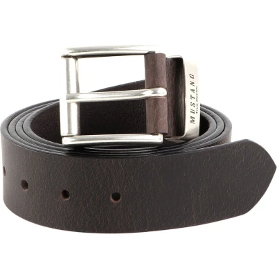 Afbeelding van MUSTANG Leren Riem Leather Belt 40mm W120 Darkbrown Donkerbruin