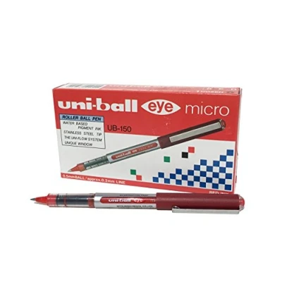 Afbeelding van Uni Ball UB 150 Eye Micro Balpen, rood, 12 stuks