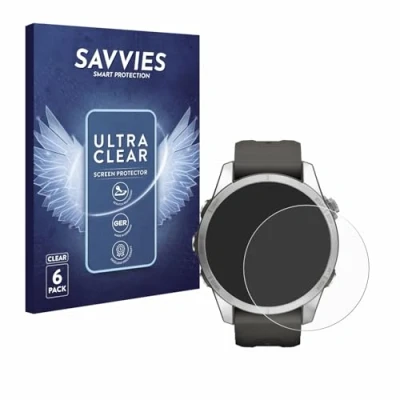 Afbeelding van Savvies (6 Stuks) Schermbeschermer voor Garmin Fenix 7S Pro Solar (42 mm) Screen Protector Ultra Transparant