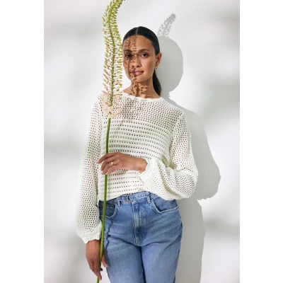 Afbeelding van Mexx OPEN Trui, Dames, Maat: XL, Off white