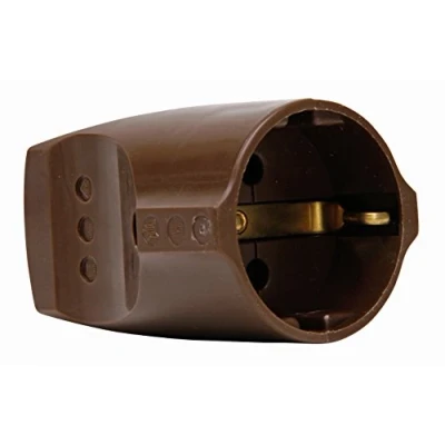Afbeelding van Kopp 183206004 geaarde koppeling, kunststof, IP 20, breukvast, voor kabeldoorsnede tot 3 x 1,5 mm², 250 V, bruin