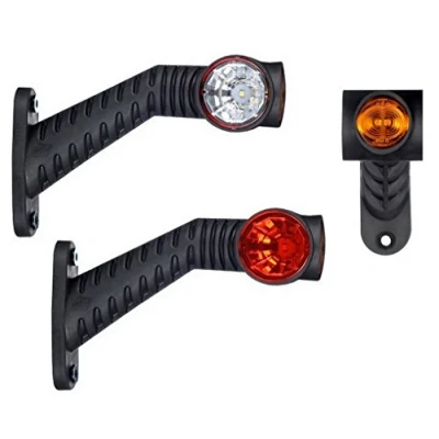 Afbeelding van 2 x LED zijmarkeringslichten 12/24V vrachtwagens, chassis, trailers wit rood oranje