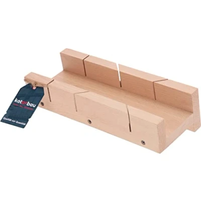 Afbeelding van KOTARBAU® Snijlade van hout, 30 x 12 cm, voor het zagen hoekverbindingen, latten, verstekbak, zaaglade