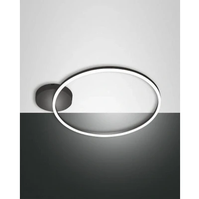 Afbeelding van Fabas Luce LED plafondlamp Giotto 1 lamp, zwart