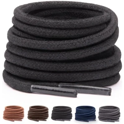 Afbeelding van Miscly Schoenveters voor Formele Schoenen Meerdere Lengtes en Kleuren Beschikbaar (Zwart, 76 cm)