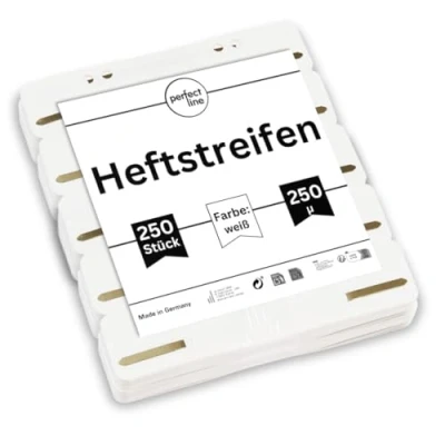 Afbeelding van perfect line 250 plakstrips, wit, recyclebare kunststof, made in Germany, 1 x stuks