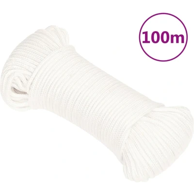 Afbeelding van vidaXL Boottouw 5 mm 100 m polypropyleen volwit