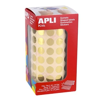 Afbeelding van Apli kids 11626 stickers, rond, 10 mm, 5 goudkleurig