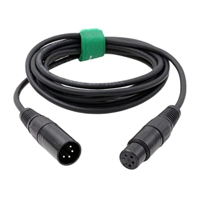 Afbeelding van HangTon 4 Pin XLR Mannelijke naar Vrouwelijke Mic Recorder Mixer Hoofdtelefoon Versterker Gebalanceerde Audio Kabel (4 Meter)