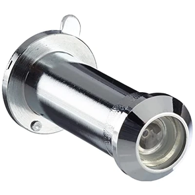 Afbeelding van Deurspion diameter 12 mm verchroomd messing groothoek 170 graden incl. kap