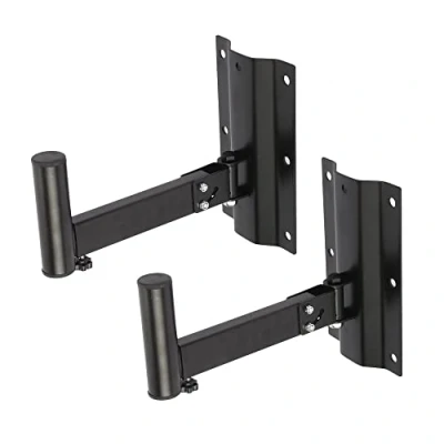 Afbeelding van aleawol Luidsprekerwandhouder, universeel, luidsprekerboxen, wandhouder, draaibaar, 180 (links/rechts), 60 kantelbaar, wandluidsprekerhouder tot max. 40 kg, zwart, 2 stuks