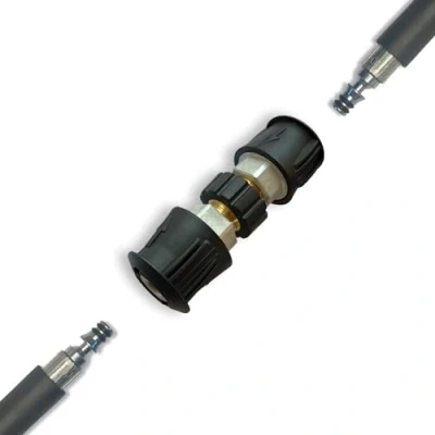 Afbeelding van M&amp;M Smartek Adapter SET slangverlenging voor Parkside naar Click Connect systeem incl. koppeling M22 schroefdraad