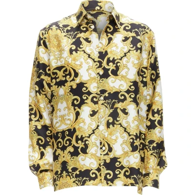 Afbeelding van Printed Long Sleeve Shirt with Button Closure Baroque Pattern