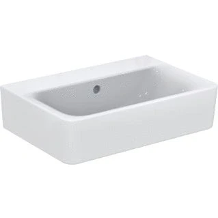 Afbeelding van Ideal standard connect cube wastafel compact 55 x 38 cm zonder kraangat met overloop wit e719401