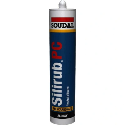 Afbeelding van Soudal Silirub PC Alcoxy Siliconenkit 300 ml Transparant 123600