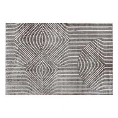 Afbeelding van douceur d&#039;intérieur, Rechthoekig tapijt (140 x 200 cm) Geode Grijs, Viscose Reliëf
